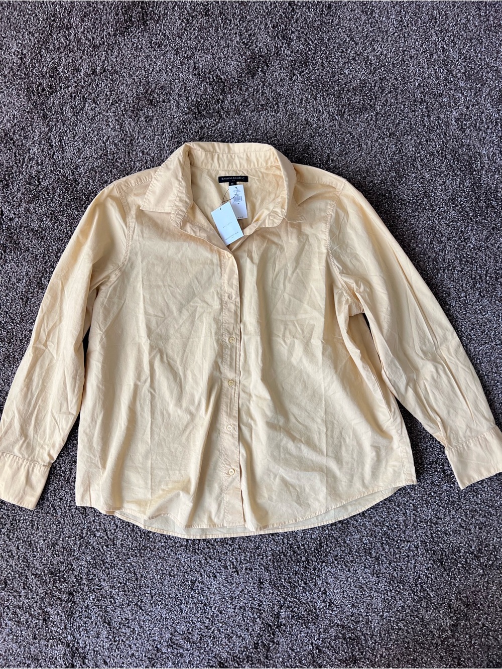 Banana Republic Pale Yellow Button-Front Shirt